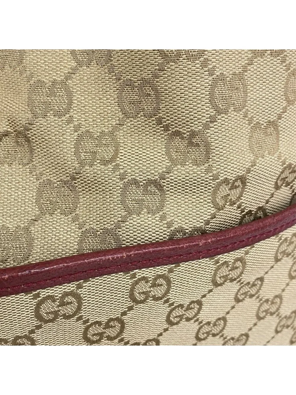 Gucci Tote Bag GG Canvas Beige Silver